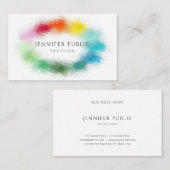 レインボーカラー抽象芸術エレガントモダンテンプレート 名刺 (正面/裏面)