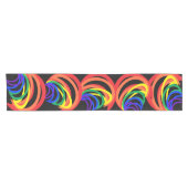 レインボーカラー抽象芸術クレセントショートテーブルランナー ショートテーブルランナー (横)