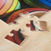 レインボーカラー木製回転玩具おもしろいゲーム ジグソーパズル (側面)