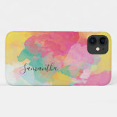 レインボーカラー水彩スクリプト Case-Mate iPhoneケース (裏面(横))