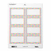 レインボーカラー水玉模様おもしろいハッピーパターン ラベル (フルシート)