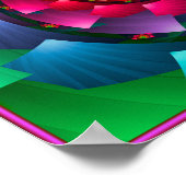 レインボーカラー渦 ポスター (角)