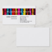 レインボーカラー白黒魅力的名刺 名刺 (正面/裏面)