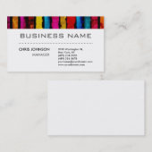 レインボーカラー白黒魅力的名刺 名刺 (正面/裏面)