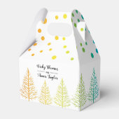 レインボーカラー紙吹雪ゲイレズ結婚ビアン フェイバーボックス (正面サイド)