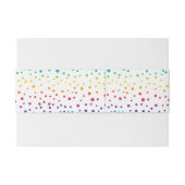 レインボーカラー紙吹雪ゲイレズ結婚ビアン 招待状ベリーバンド (裏面例)