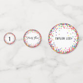 レインボーカラー紙吹雪誕生日 コンフェッティ (正面)