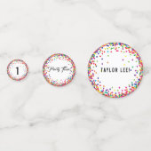 レインボーカラー紙吹雪誕生日 コンフェッティ (裏面)