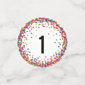 レインボーカラー紙吹雪誕生日 コンフェッティ (スモール正面)