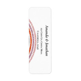 レインボーカラー結婚ズ差出人住所ラベル ラベル