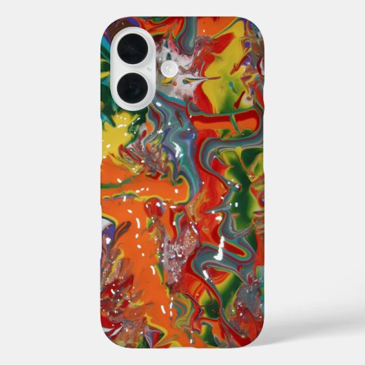 レインボーカラー絵を描フローアート Case-Mate iPhoneケース (裏面)