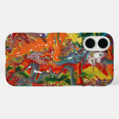 レインボーカラー絵を描フローアート Case-Mate iPhoneケース (裏面 (横))