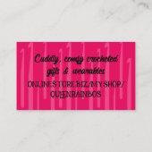 レインボーカラー編み針糸 名刺 (裏面)