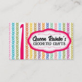 レインボーカラー編み針糸 名刺 (正面)
