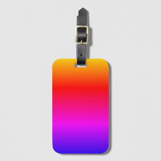 レインボーカラー荷物タグ ラゲッジタグ (正面縦)