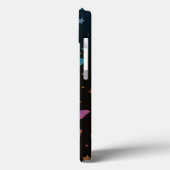 レインボーカラー蝶銀河系スターズオンブラック Case-Mate iPhoneケース (裏面 / 左)
