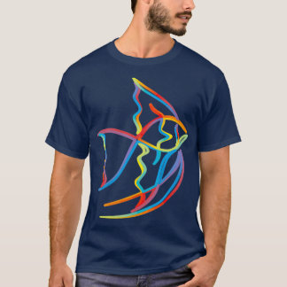 レインボーカラー観賞魚 Tシャツ