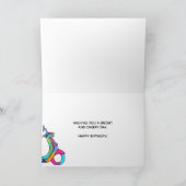 レインボーカラー電動スクータ誕生日 カード (内部)