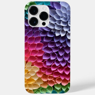 レインボーカラー3-D紙ルックフラワー花びら Case-Mate iPhone 14 PRO MAXケース