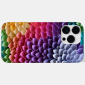 レインボーカラー3-D紙ルックフラワー花びら Case-Mate iPhoneケース (裏面 (横))