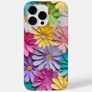 レインボーカラー3-D紙ルックフラワー花びら Case-Mate iPhone 14 PRO MAXケース