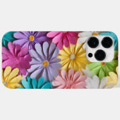 レインボーカラー3-D紙ルックフラワー花びら Case-Mate iPhoneケース (裏面 (横))