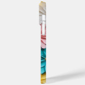 レインボーカラー3-D紙ルックフラワー花びら Case-Mate iPhoneケース (裏面 / 左)