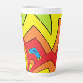 レインボーカラー カフェラテマグ (正面)