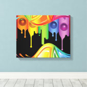 レインボーカラー キャンバスプリント (インサイチュ (ウッドフロア))