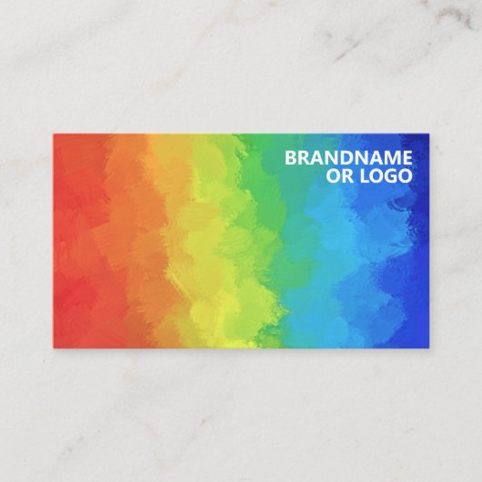 レインボーカラー |モダンプロフェッショナルQRコードLGBT 名刺 (正面)