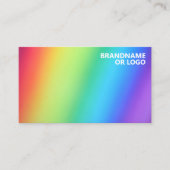 レインボーカラー |モダン上品なQRコードLGBT 名刺 (正面)