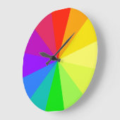 レインボーカラー ラージ壁時計 (傾斜)
