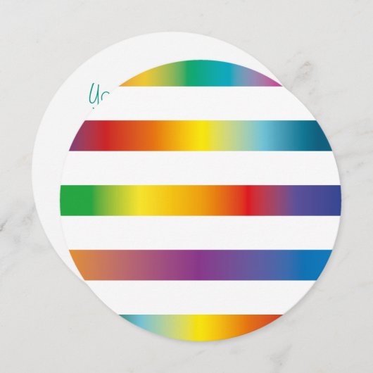 レインボーカラー 招待状 (正面/裏面)