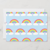 レインボーカワイキッズ1st誕生日パーティー 招待状 (裏面)