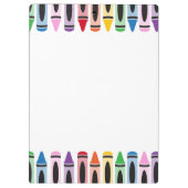 レインボーカワイトカラークレヨン先生ギフト クリップボード (裏面)