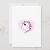 レインボーカワイユニコーンキッズ1s誕生日招待状 招待状 (裏面)