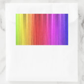 レインボーカーテンデザイン 長方形シール (バッグ)