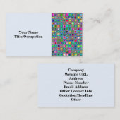 レインボー'カーニバル'テクスチャモザイクタイルパターン 名刺 (正面/裏面)