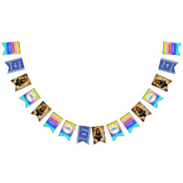 レインボーガングリッター誕生会 バンティングフラッグ