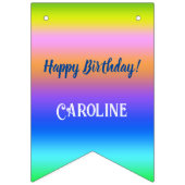 レインボーガングリッター誕生会 バンティングフラッグ (第1の旗)