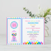 レインボーガンボールパーティの招待状 招待状 (スタンド正面)