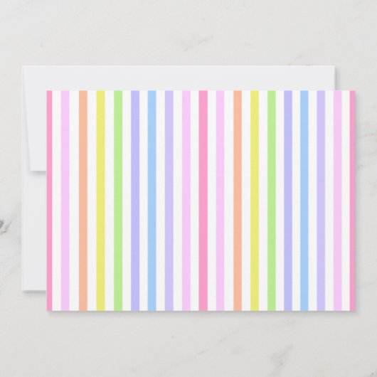 レインボーガンボールパーティの招待状 招待状 (裏面)