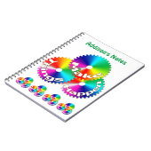 レインボーガーデンアールデコフローラノート ノートブック (左側)