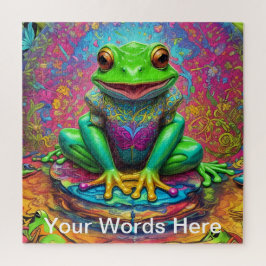 レインボーガーデンネオンサイケデリック自然 ジグソーパズル