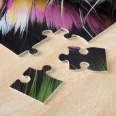 レインボーガーデンネオンサイケデリック自然&野生生物 ジグソーパズル (側面)