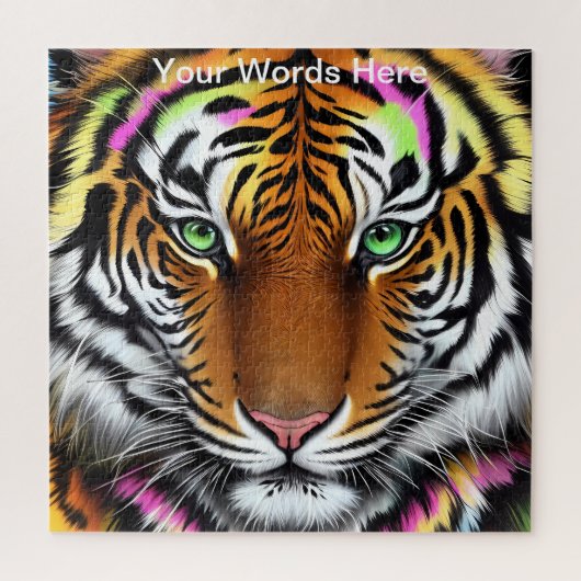 レインボーガーデンネオンサイケデリック自然&野生生物 ジグソーパズル (縦)