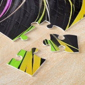 レインボーガーデンネオンサイケデリック自然&野生生物 ジグソーパズル (側面)