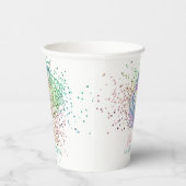 レインボーガーリーグリッターマジカルユニコーン誕生日 紙コップ (右)