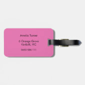 レインボーガーリーグリッターモノグラム名荷物タグ ラゲッジタグ (裏面横)