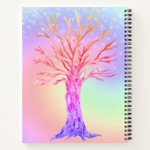 レインボーガーリースパークルズモノグラム名 ノートブック (裏面)